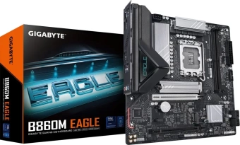 Материнская плата Gigabyte B860M EAGLE Soc-1851 Intel B860 2xDDR5 mATX AC`97 8ch(7.1) 2.5Gg RAID+HDMI+DP - купить недорого с доставкой в интернет-магазине