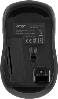 Мышь Acer OMR302 черный оптическая (1200dpi) беспроводная USB (3but) - купить недорого с доставкой в интернет-магазине