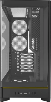 Корпус Montech HS02 черный без БП ATX 4x140mm 2xUSB3.0 1xUSB3.1 audio bott PSU - купить недорого с доставкой в интернет-магазине
