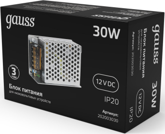 Блок питания Gauss 202003030 встраив. для лен.светод. черный - купить недорого с доставкой в интернет-магазине