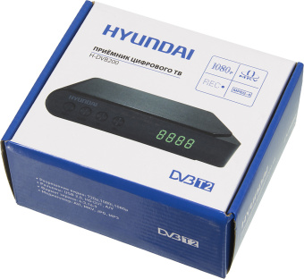 Ресивер DVB-T2 Hyundai H-DVB200 черный - купить недорого с доставкой в интернет-магазине