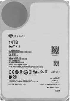 Жесткий диск Seagate SATA-III 14TB ST14000NM000J Exos X18 4KN (7200rpm) 256Mb 3.5" - купить недорого с доставкой в интернет-магазине