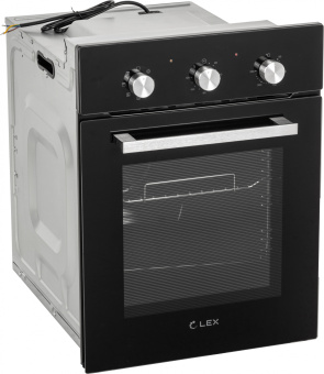 Духовой шкаф Электрический Lex EDM 4570 BL стекло черное - купить недорого с доставкой в интернет-магазине