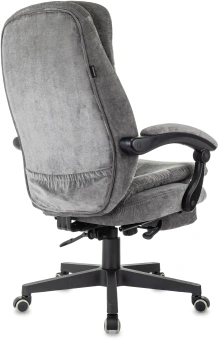 Кресло руководителя Бюрократ T-9950MSG-F Fabric серый Light-19 крестов. пластик подст.для ног - купить недорого с доставкой в интернет-магазине