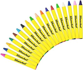 Восковые мелки Silwerhof Color кругл. 18цв. дл.80мм д.8мм картон.кор./европод. - купить недорого с доставкой в интернет-магазине