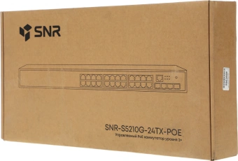 Коммутатор SNR SNR-S5210G-24TX-POE (L2+) 24x1Гбит/с 4SFP+ 24PoE 370W управляемый - купить недорого с доставкой в интернет-магазине