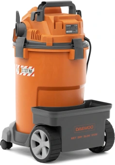 Строительный пылесос Daewoo DAVC 2500SD 1400Вт (уборка: сухая/влажная/выдув/сбор воды) оранжевый - купить недорого с доставкой в интернет-магазине