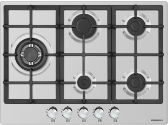 Газовая варочная поверхность Maunfeld EGHS.75.33CSG нержавеющая сталь - купить недорого с доставкой в интернет-магазине
