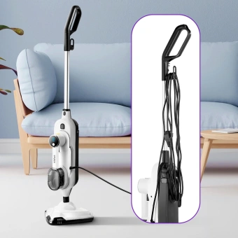 Швабра паровая Kitfort КТ-1072 1300Вт белый/черный - купить недорого с доставкой в интернет-магазине