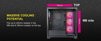 Корпус Azza Neptune черный без БП ATX 5x120mm 2x140mm 2xUSB2.0 1xUSB3.0 audio bott PSU - купить недорого с доставкой в интернет-магазине