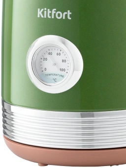 Чайник электрический Kitfort КТ-6110 1.7л. 2200Вт зеленый корпус: металл/пластик - купить недорого с доставкой в интернет-магазине