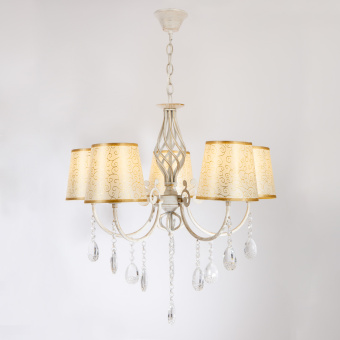 Люстра Hiper Samanta H056-5 подвес. белый/золотистый - купить недорого с доставкой в интернет-магазине