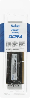 Память DDR4 16GB 2666MHz Netac NTBSD4N26SP-16 Basic RTL PC4-21300 CL19 SO-DIMM 260-pin 1.2В single rank Ret - купить недорого с доставкой в интернет-магазине