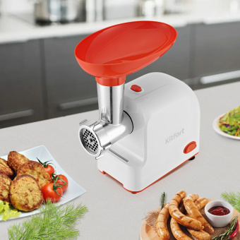 Мясорубка Kitfort КТ-2113-3 1000Вт белый/красный - цена, купить или заказать с доставкой в интернет-магазине Мясорубка Kitfort КТ-2113-3 1000Вт белый/красный - купить недорого с доставкой в интернет-магазине