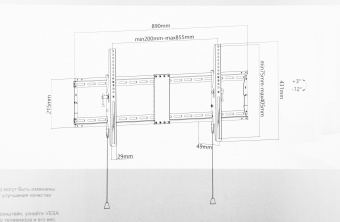 Кронштейн для телевизора Ultramounts UM840T черный 43"-90" макс.70кг настенный наклон - купить недорого с доставкой в интернет-магазине