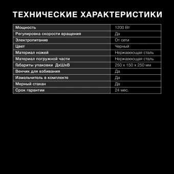 Блендер погружной Hyundai HYB-H5231 1200Вт черный - купить недорого с доставкой в интернет-магазине