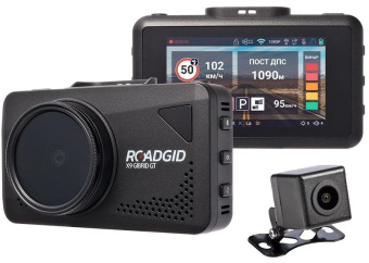 Видеорегистратор с радар-детектором Roadgid X9 Gibrid GT 2CH GPS черный - купить недорого с доставкой в интернет-магазине