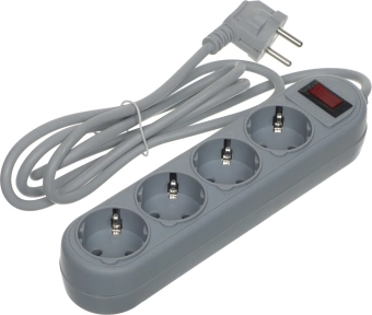 Сетевой фильтр Defender ES Lite 1.8м (4 розетки) серый (коробка) - купить недорого с доставкой в интернет-магазине