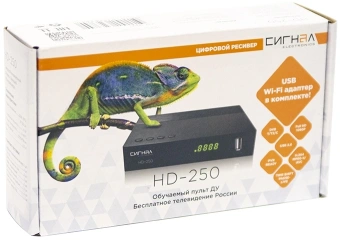 Ресивер DVB-T2 Сигнал Эфир HD-250 черный - купить недорого с доставкой в интернет-магазине