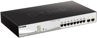 Коммутатор D-Link DGS-1210-10MP/FL 8G 2SFP 8PoE+ 130W управляемый - купить недорого с доставкой в интернет-магазине