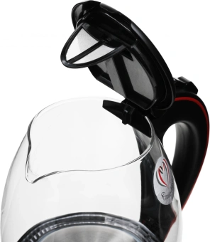 Чайник электрический Scarlett SC-EK27G71 1.8л. 2200Вт черный/красный корпус: стекло - купить недорого с доставкой в интернет-магазине