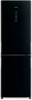 Холодильник Hitachi R-BG410PUC6X GBK 2-хкамерн. черный стекло инвертер - купить недорого с доставкой в интернет-магазине