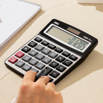 Калькулятор настольный Deli EM889 серебристый 12-разр. - купить недорого с доставкой в интернет-магазине