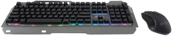 Клавиатура + мышь Оклик 700GMK клав:черный мышь:черный USB Multimedia LED (1533156) - купить недорого с доставкой в интернет-магазине