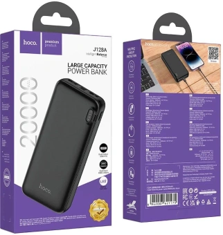 Мобильный аккумулятор Hoco J128A Powerful 20000mAh 3A 2xUSB-A черный (21175) - купить недорого с доставкой в интернет-магазине