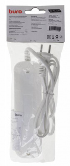 Сетевой удлинитель Buro BU-PSL4.1/W 1.5м (4 розетки) белый (пакет ПЭ) - купить недорого с доставкой в интернет-магазине
