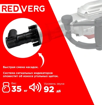 Отбойный молоток RedVerg RD-DH1900 1900Вт - купить недорого с доставкой в интернет-магазине