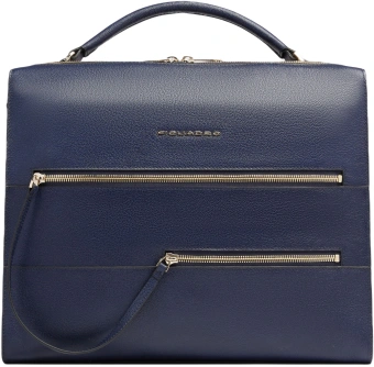 Деловая сумка женская Piquadro Patricia CA4098W140/BLU с отделением для ноутбука 14" синяя натур.кожа - купить недорого с доставкой в интернет-магазине