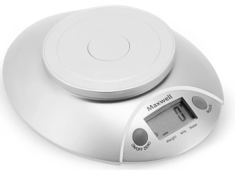 Весы кухонные электронные Maxwell MW-1451 макс.вес:5кг серебристый - купить недорого с доставкой в интернет-магазине