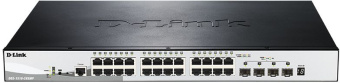 Коммутатор D-Link DGS-1510-28XMP/A1A 24x1Гбит/с 4xКомбо(10GBase-T/SFP+) 4SFP+ 24PoE+ 370W управляемый - купить недорого с доставкой в интернет-магазине