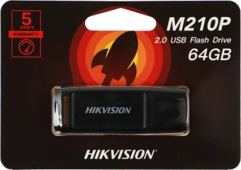 Флеш Диск Hikvision 64GB M210P Hiksemi HS-USB-M210P/64G USB2.0 черный - купить недорого с доставкой в интернет-магазине