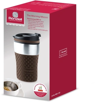 Термокружка для напитков Rondell The Morning Mocco RDS-1162 0.26л. коричневый картонная коробка - купить недорого с доставкой в интернет-магазине