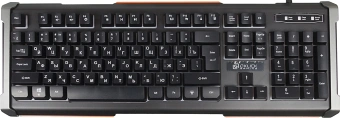 Клавиатура Оклик 710G BLACK DEATH черный/оранжевый USB Multimedia for gamer LED (476393) кабель 1.5м - купить недорого с доставкой в интернет-магазине