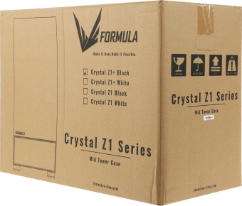 Корпус Formula Crystal Z1 PLUS черный без БП ATX 2x120mm 2xUSB2.0 1xUSB3.0 audio bott PSU - купить недорого с доставкой в интернет-магазине