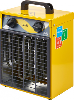 Тепловая пушка электрическая Ballu BHP-ME-5 5000Вт желтый/черный - купить недорого с доставкой в интернет-магазине