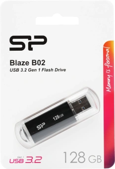 Флеш Диск Silicon Power 128GB Blaze B02 SP128GBUF3B02V1K USB3.1 черный - купить недорого с доставкой в интернет-магазине