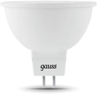 Лампа светодиодная Gauss Black 5Вт цок.:GU5.3 рефлек. 220B св.свеч.бел.теп. MR16 (упак.:10шт) (101505105) - купить недорого с доставкой в интернет-магазине