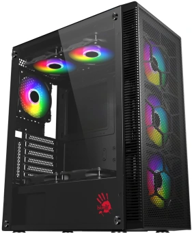 Корпус Bloody BD-CC115 черный без БП ATX 8x120mm 1xUSB2.0 1xUSB3.0 audio bott PSU - купить недорого с доставкой в интернет-магазине