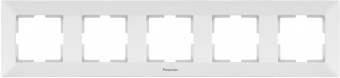 Рамка Panasonic Arkedia WMTF08052WH-RU 5x горизонтальный монтаж пластик белый (упак.:1шт) - купить недорого с доставкой в интернет-магазине