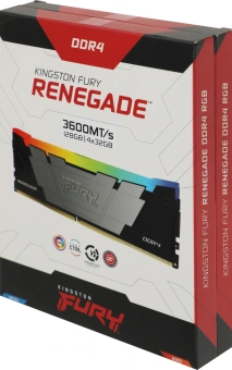 Память DDR4 4x32GB 3600MHz Kingston KF436C18RB2AK4/128 Fury Renegade RGB RTL Gaming PC4-28800 CL18 DIMM 288-pin 1.35В dual rank с радиатором Ret - купить недорого с доставкой в интернет-магазине