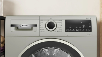 Сушильная машина Bosch Serie 4 WQG1420XME пан.англ. кл.энер.:A макс.загр.:9кг серебристый - купить недорого с доставкой в интернет-магазине