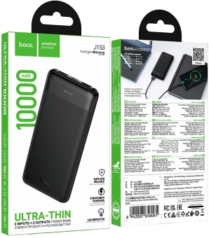 Мобильный аккумулятор Hoco J153 Stability 10000mAh 3A черный (56061) - купить недорого с доставкой в интернет-магазине