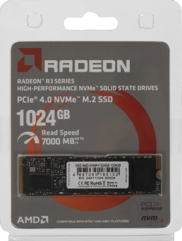 Накопитель SSD AMD PCIe 4.0 x4 1TB R3MP41024G8 Radeon M.2 2280 - купить недорого с доставкой в интернет-магазине