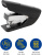 Степлер Kw-Trio 0556B-BLK Mini Air touch 24/6 26/6 (20листов) черный 50скоб пластик коробка - купить недорого с доставкой в интернет-магазине