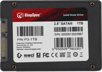 Накопитель SSD Kingspec SATA-III 1TB P3-1TB 2.5" - купить недорого с доставкой в интернет-магазине