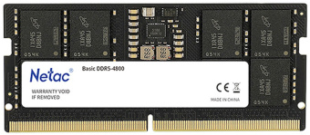 Память DDR5 8GB 4800MHz Netac NTBSD5N48SP-08 Basic RTL Gaming PC5-38400 CL40 SO-DIMM 262-pin 1.1В original Intel Ret - купить недорого с доставкой в интернет-магазине